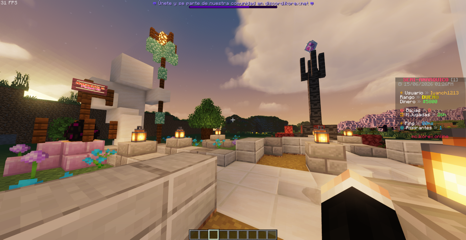 Vista dentro del juego de iKoreX Network